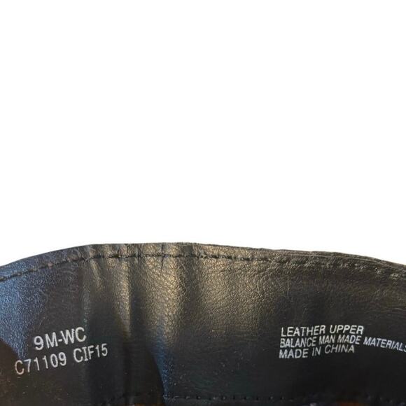 boc By Born Black Leather Knee Flat Wide Calf Round Toe Side Zip Women Boot 9 wc - Picture 7 of 8